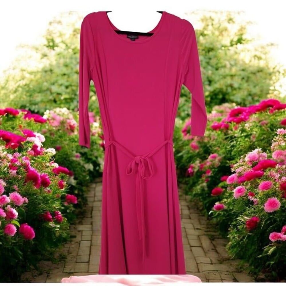 Brand New Nina Leonard Pink Dress, Size Large - Picture 5 of 7